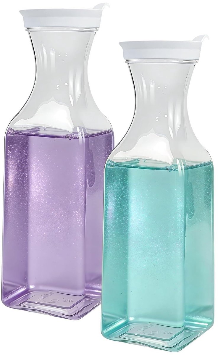Omgoods - Set van 2 Vloeibare Wasmiddel Dispensers 1500ml met Labels