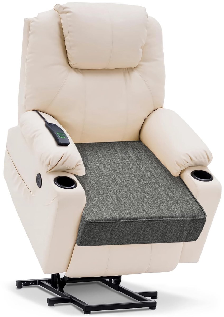 Omgoods - Groot Dubbellaags Traagschuim Stoelkussen met Antislip Basis, 50x50x12,7cm