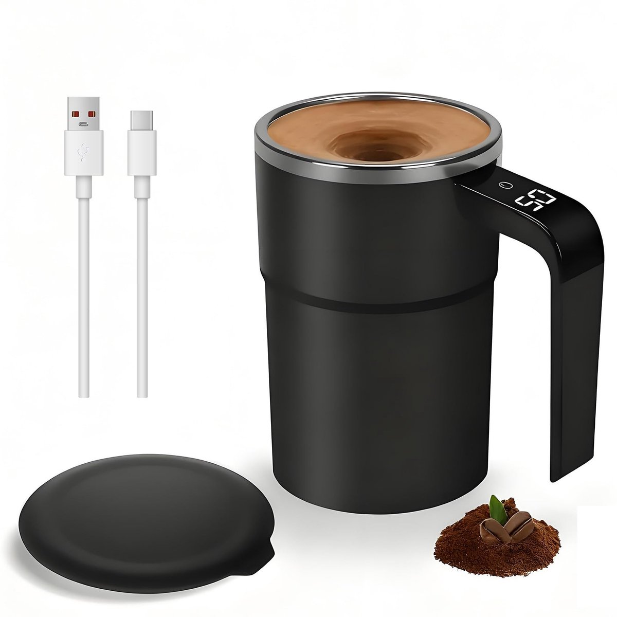 Omgoods - Automatische Magnetische Koffiemok met Temperatuurweergave 380 ml