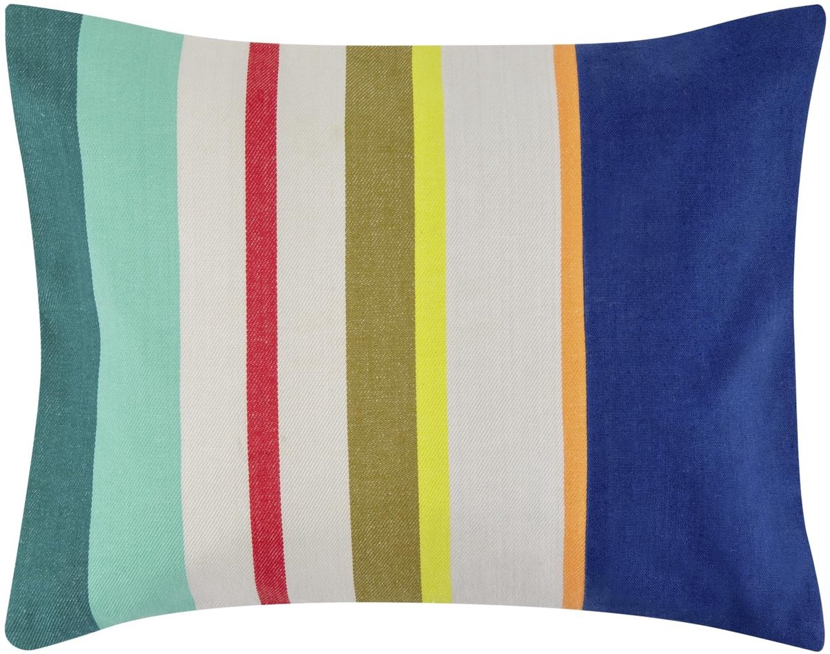 Omgoods - Opblaasbaar Katoenen Kussen Tahiti - Gestreept - 30x40 cm