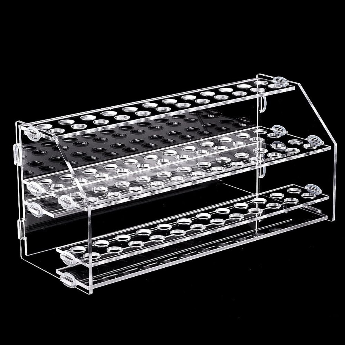 Omgoods- Pennenhouder 96-Slots - Acryl Bureau Organizer - 2-Lagen - Transparant - Stabiel - Geschikt voor Pennen en Borstels - Pennenrek