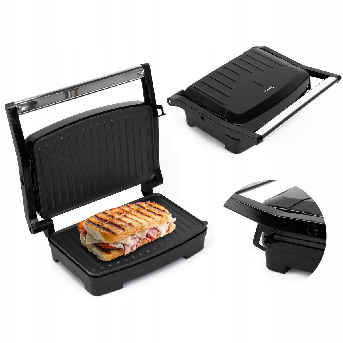 Omgoods - Kontaktgrill Paninimaker met Antiaanbaklaag, 1000W