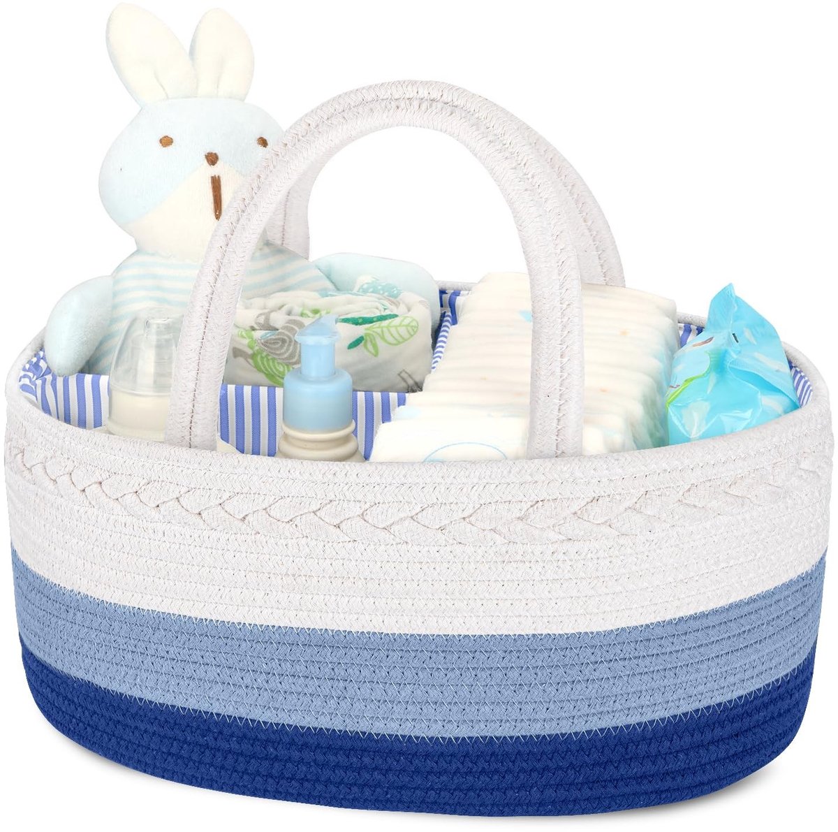Omgoods - Baby Organiser Mand voor Verschoontafel met Compartimenten en Handvatten