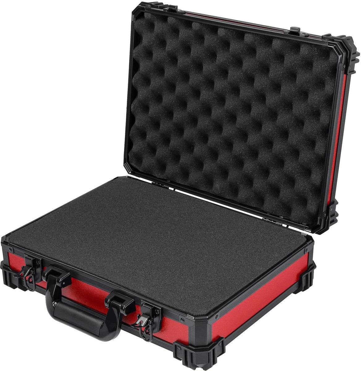 Omgoods - Universele Transportkoffer met Grid Foam in Rood