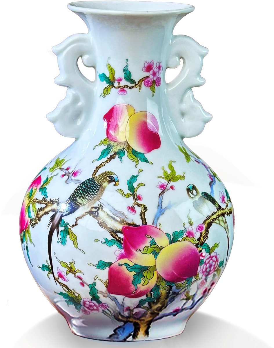 Omgoods - Porseleinen Bloemenvaas met Elegante Afwerking