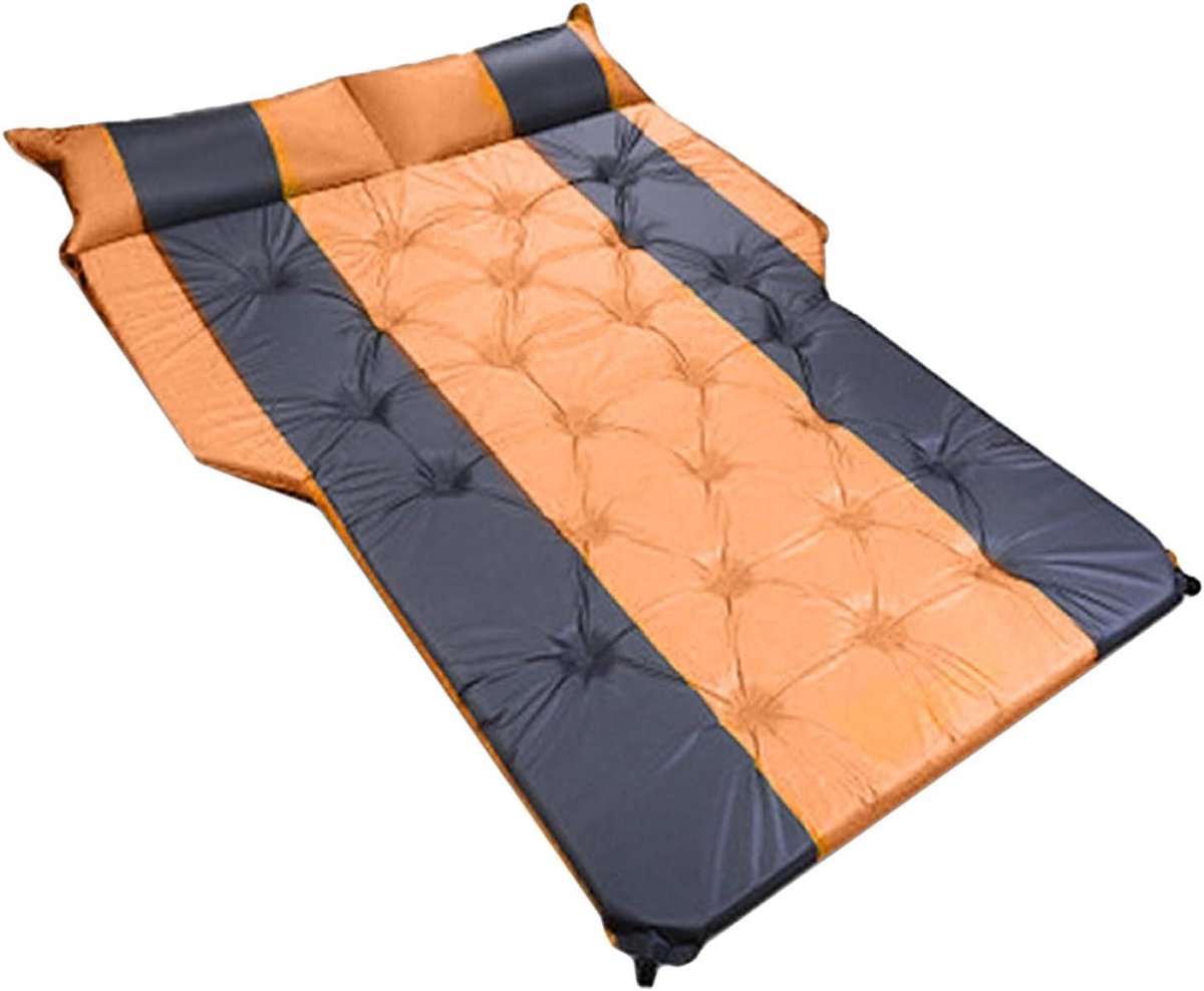 Auto Kampeerartikel - Reis Luchtbed - Onderweg Ontspannen - Automatisch Opblaasbaar - 180x132x5cm - Oranje