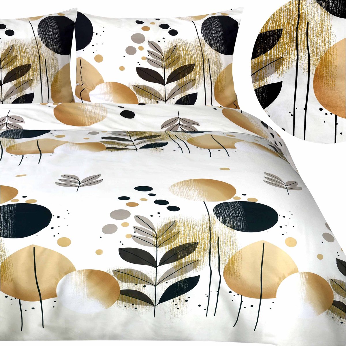 Darymex Satynlove - Dekbedovertrek set (3-delig) - 100% Katoen-Satijn - Met Ritssluiting - 160x200 cm