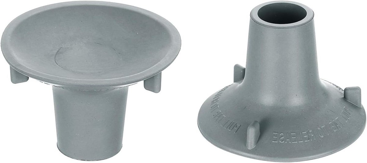 Reservepoten Douchestoel - Pootdoppen Badkruk - Veiligheid Verhogen - Antislip Zuignap - 2 stuks - Grijs