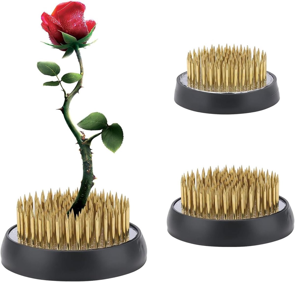 SnelShoppen - Ikebana Kenzan Bloemenvrog Flower Hedgehog Rond 2 Maten met Rubberen Seal voor Thuis Kantoor Thee Kamer Bloemenwinkel Decoratie (4cm, 5c