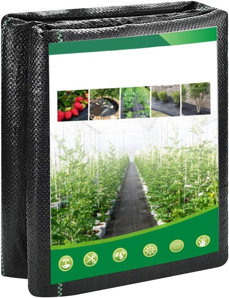 Onkruidmembraan - Onkruiddoek Tuin - Onkruid Onderdrukken - Ademend en Vochtvasthoudend - 1x5m - Zwart