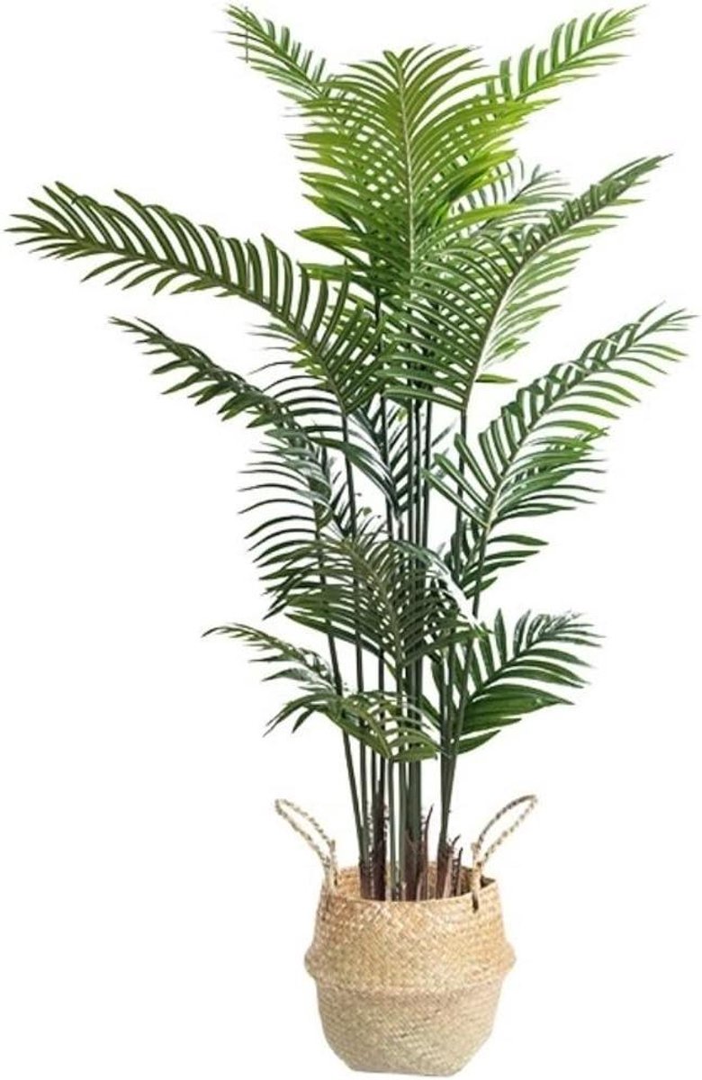 Kunstmatige Palmboom - Nep Plant Grasmand - Woondecoratie Binnen - Realistische Schors Bladeren - 160cm - Groen
