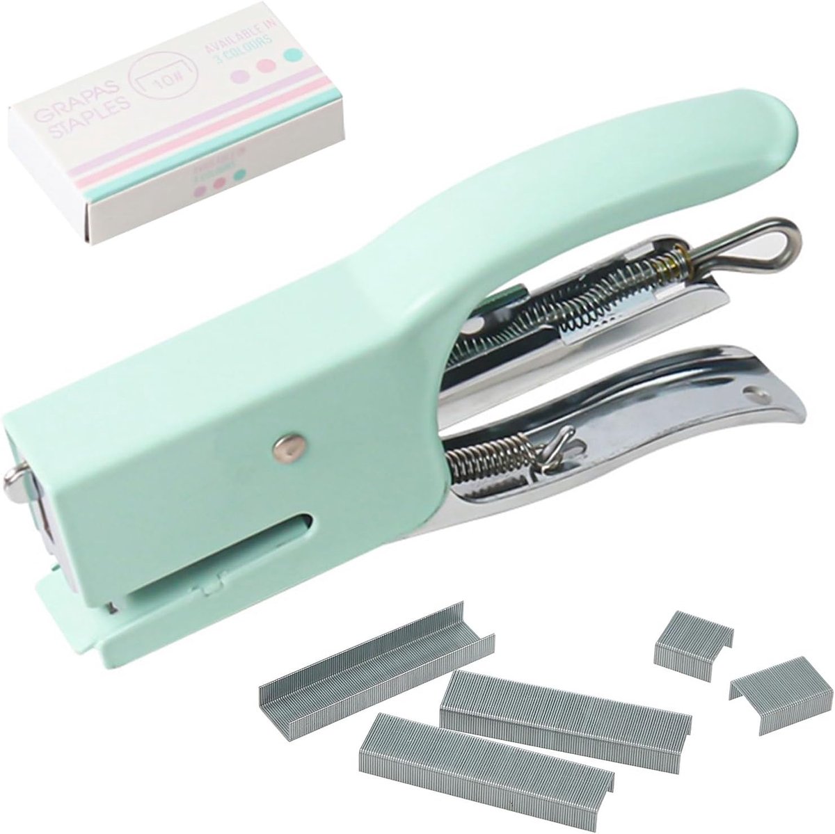 SnelShoppen - Desk Stapler, Mini Paper Stapler voor 16 Bladen, Inclusief 750 Nietjes, Duurzaam Metaal, Ideaal voor Kantoor, School en Thuisgebruik