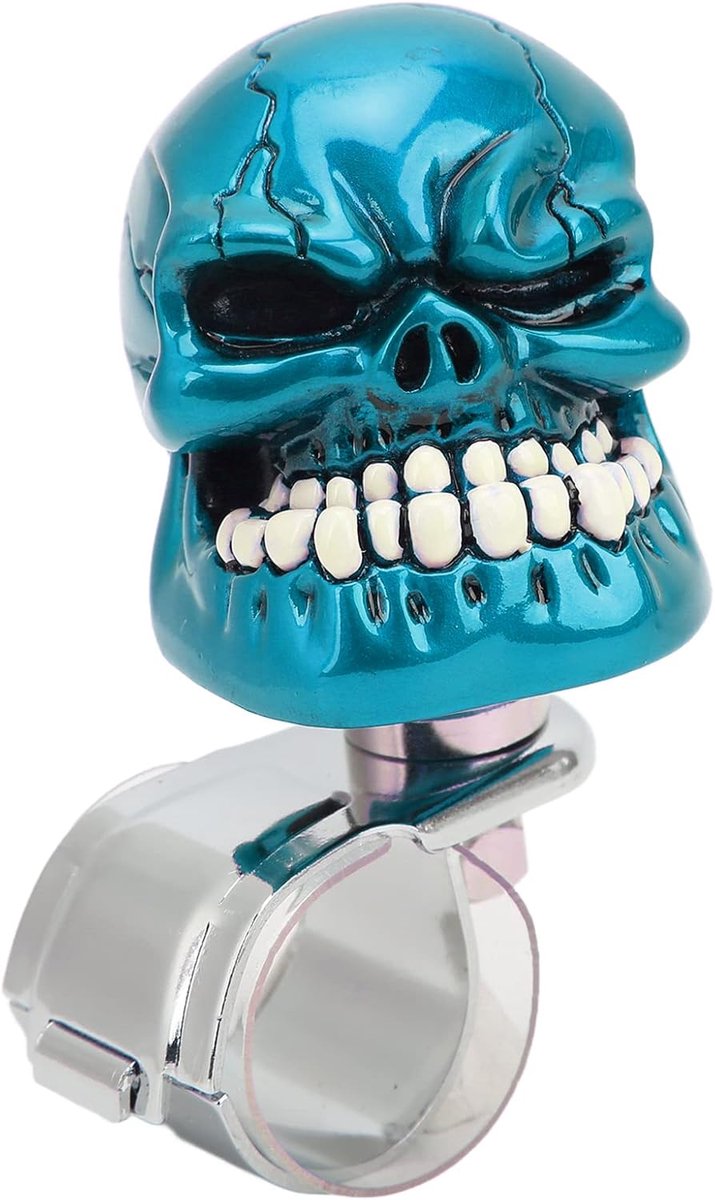 SnelShoppen - Stuurwiel Spinner met Skull Motief en Suïcide Power Grip voor Auto's, Vrachtwagens, Tractors en Boten, Verbeterd Rijcomfort en Controle