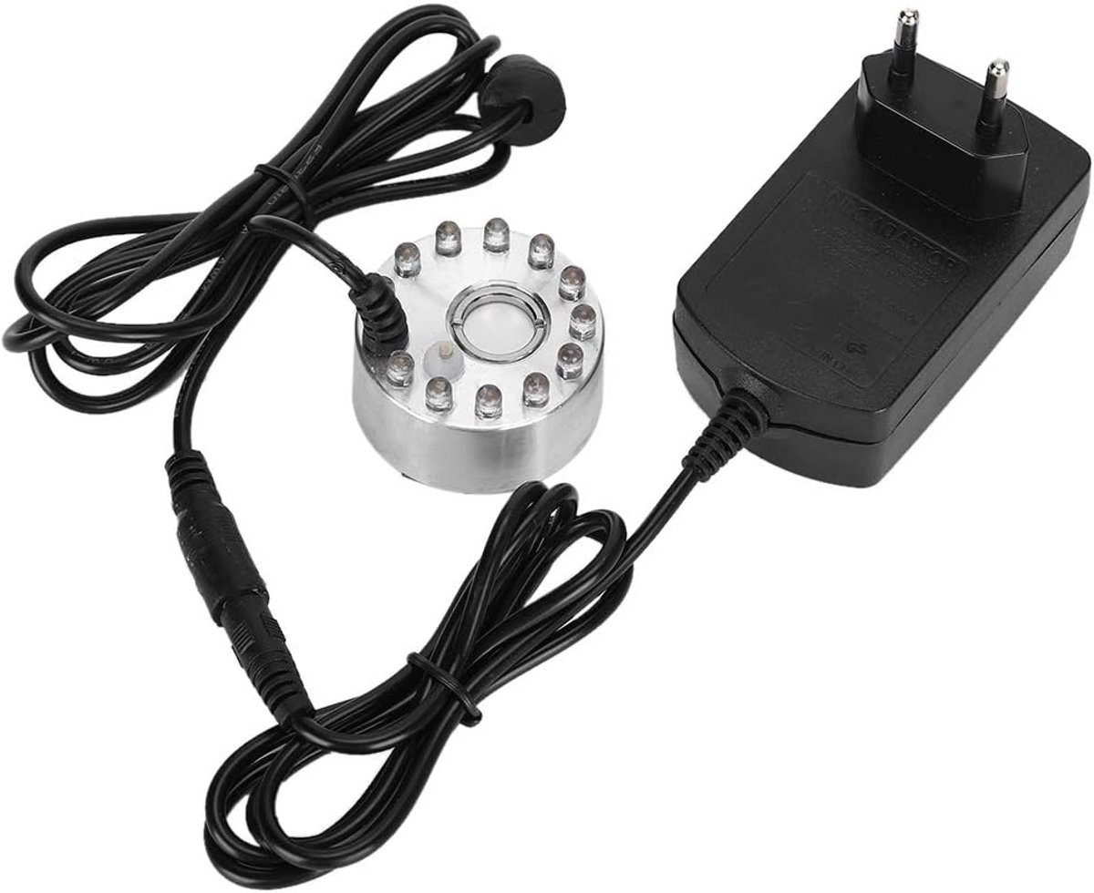 Mini Waterfontein Fog Maker - Ultrasonisch - 12 Verlichte Decoratie - Koelt en bevochtigt de lucht - ShopVlot