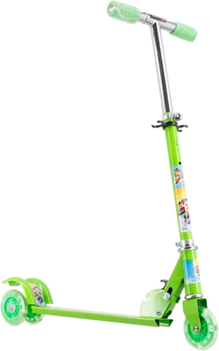Kinderstep - Step met wielen - Buiten spelen - LED verlichte wielen - Verstelbaar - Groen