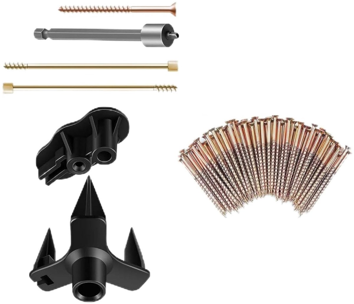 SnelShoppen - Floor Repair Kit - 3233 Squeak No More Set met 5 Hulpmiddelen en 50 Schroeven voor Tapijt, Vinyl en Houten Vloeren - Eenvoudig te Gebrui