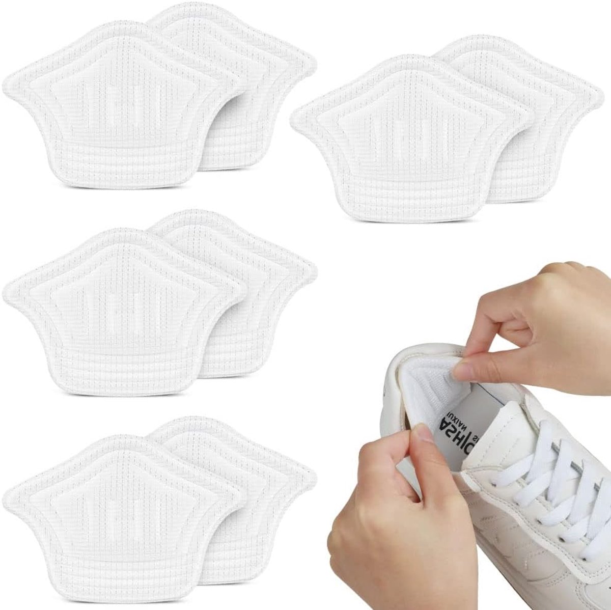 Hielgrips Schoen Pads 10mm - Katoen en Foam - Sterke Plaklaag - Verbeter Comfort in Te Grote Schoenen - SnelShoppen