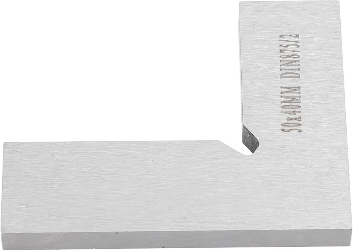 SnelShoppen - Precisie L-haak, 50x40mm 90 Graden Hoogwaardige Machinist Hulpstuk voor Markeren, Roestvrij Staal, Perfecte Lijnen Teken Tool