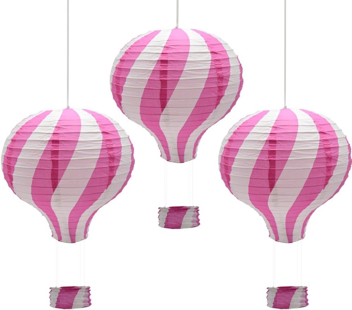 Papieren lantaarns 30cm - roze - luchtballon - perfecte decoratie voor feesten - ShopVlot