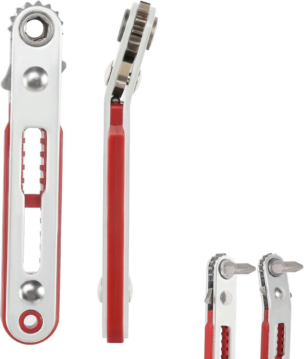 Mini Ratchet Wrench Magnetic, 2 Pcs 1/4 Inch Ratchet Reversible Screwdriver, Ratchet Reversible Screwdriver Key Set - ShopVlot