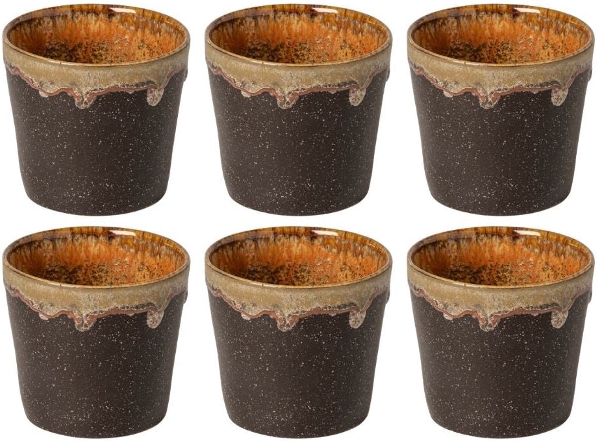 Costa Nova Koffiekopjes Casafina Poterie Mocha-Latte 190 ml - 6 stuks