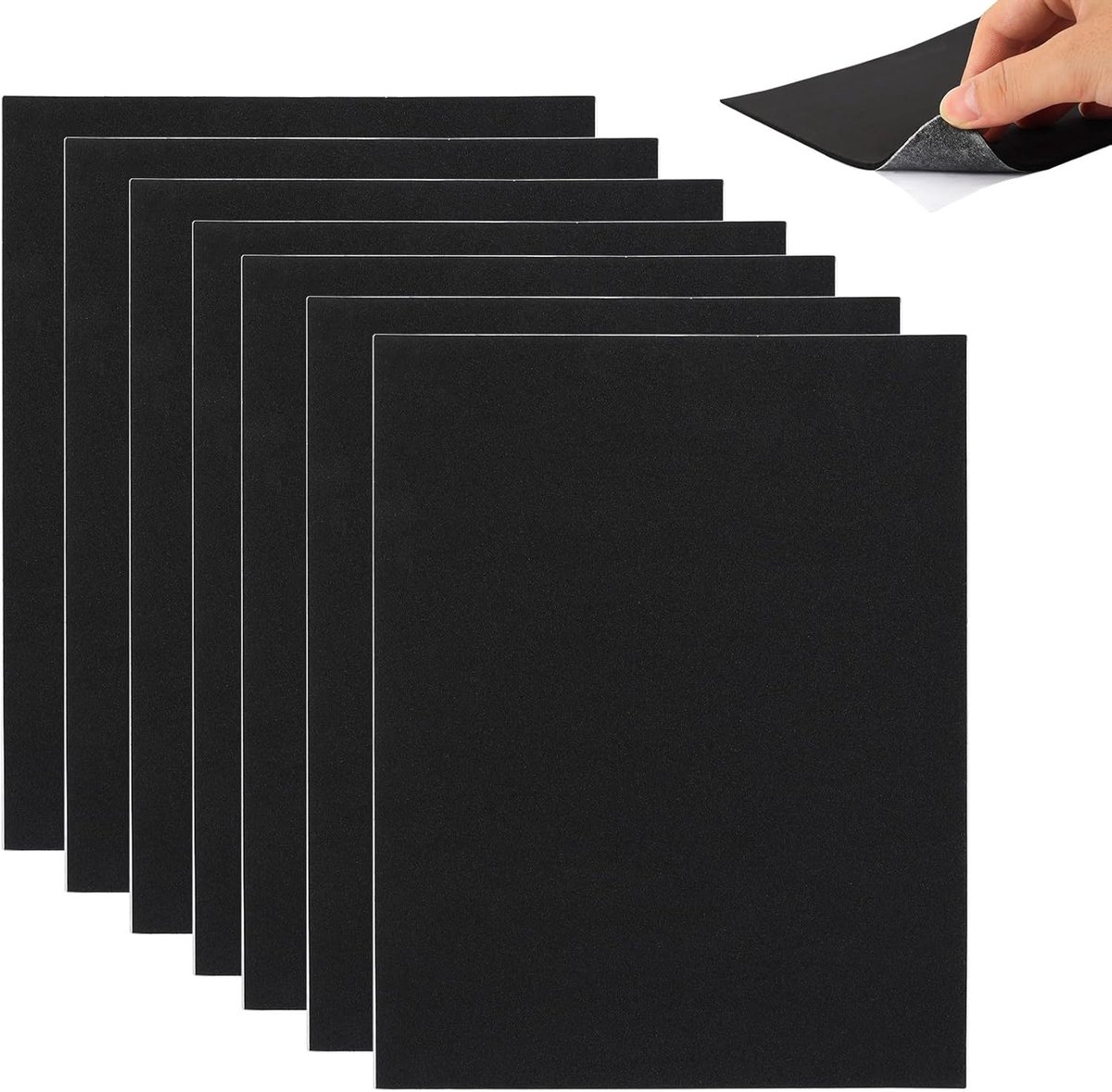 7 Sheets Self Adhesive Foam, 250 x 200 x 3mm Self Adhesive Foam, Non-Slip Pad, Rubber Non-Slip Slide Bearings - ShopVlot