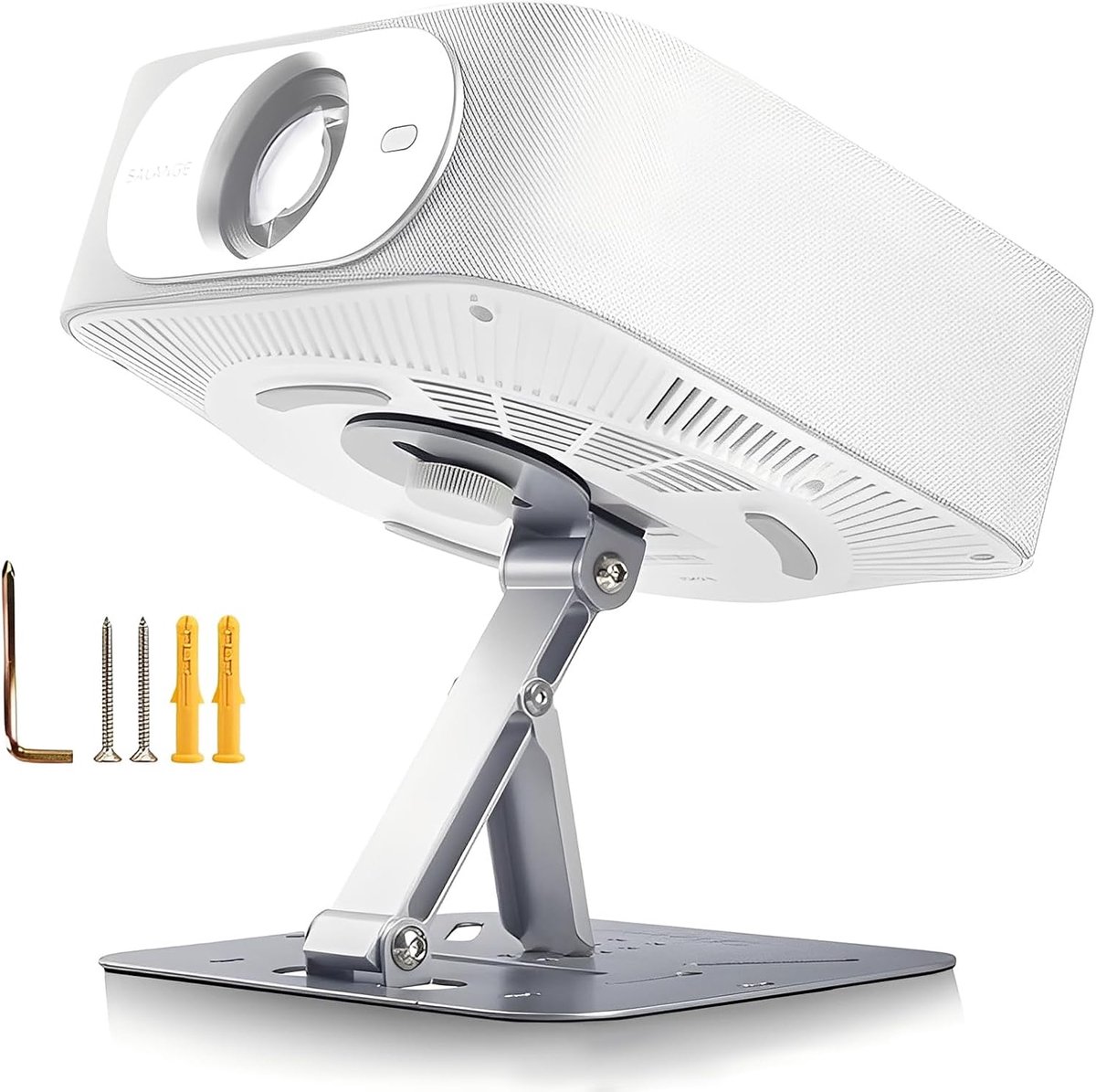 Desktop Projector Holder, Silver Desktop Projector Holder with Support, Angle-Flexible, Up to 10kg Load Capacity - ShopVlot