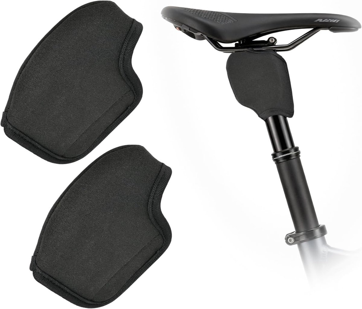 Zadelpen beschermhoes - Veer bescherming - Fiets onderhoud - Vingerbescherming - 2 stuks - Zwart
