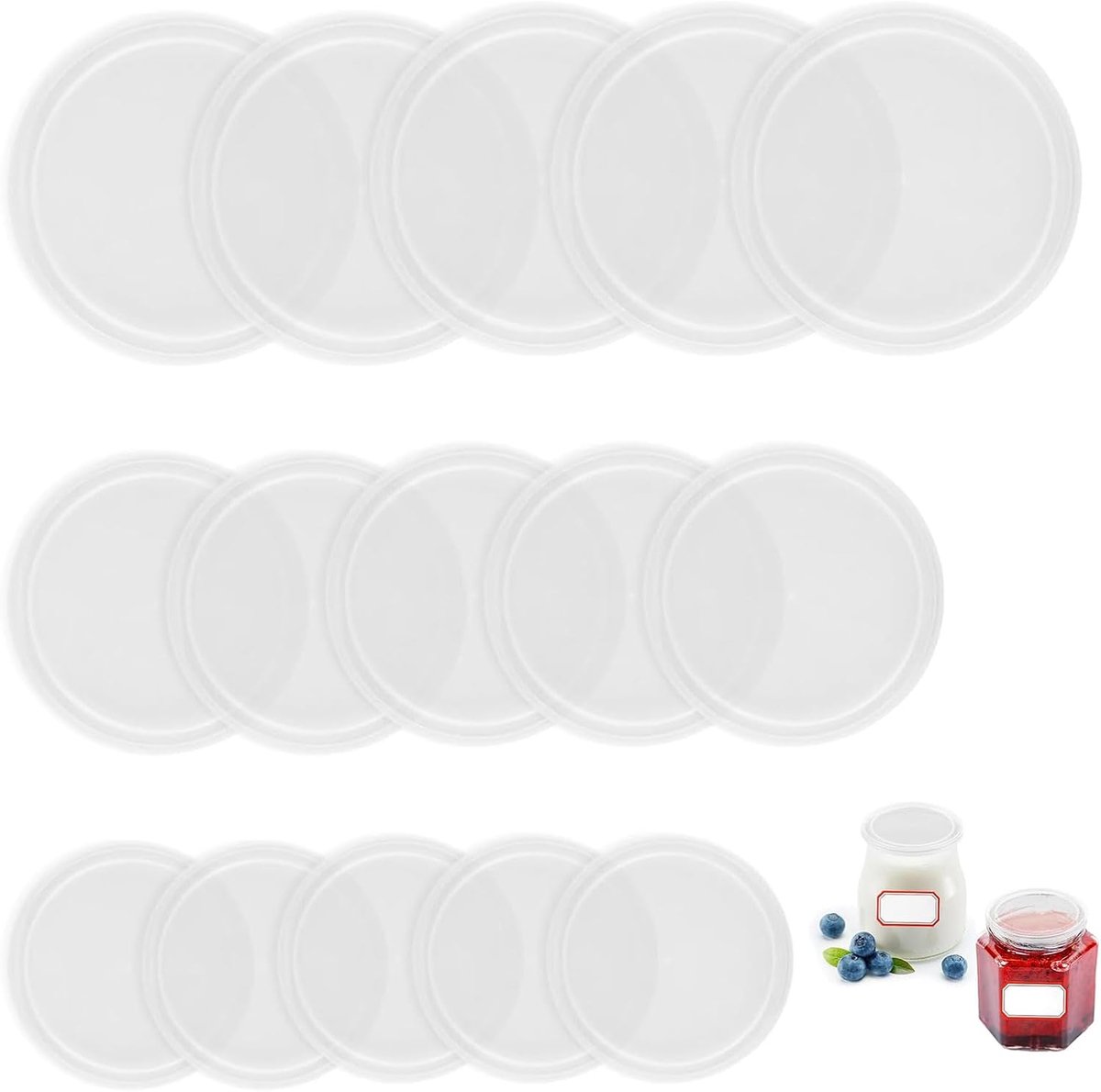 MOLIMOLI Can Lids: 15 pieces in 3 sizes (108mm, 85mm, 75mm), PE plastic for sealing cans - ShopVlot