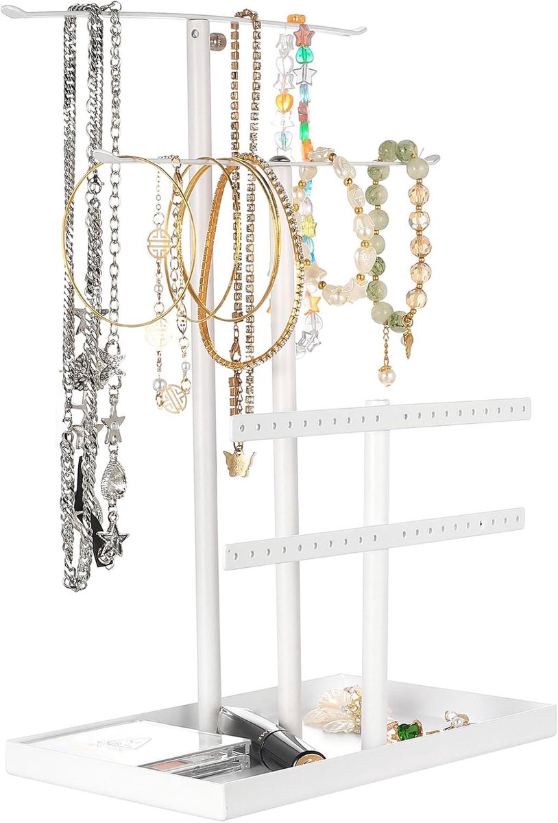 SnelShoppen - 1 x Sieradenstandaard, 4 Niveaus, Sieradenorganiser, Sieradenboom, Sieradenkast, Kettingstandaard, Sieradenhouder, Aesthetic Decoratieve