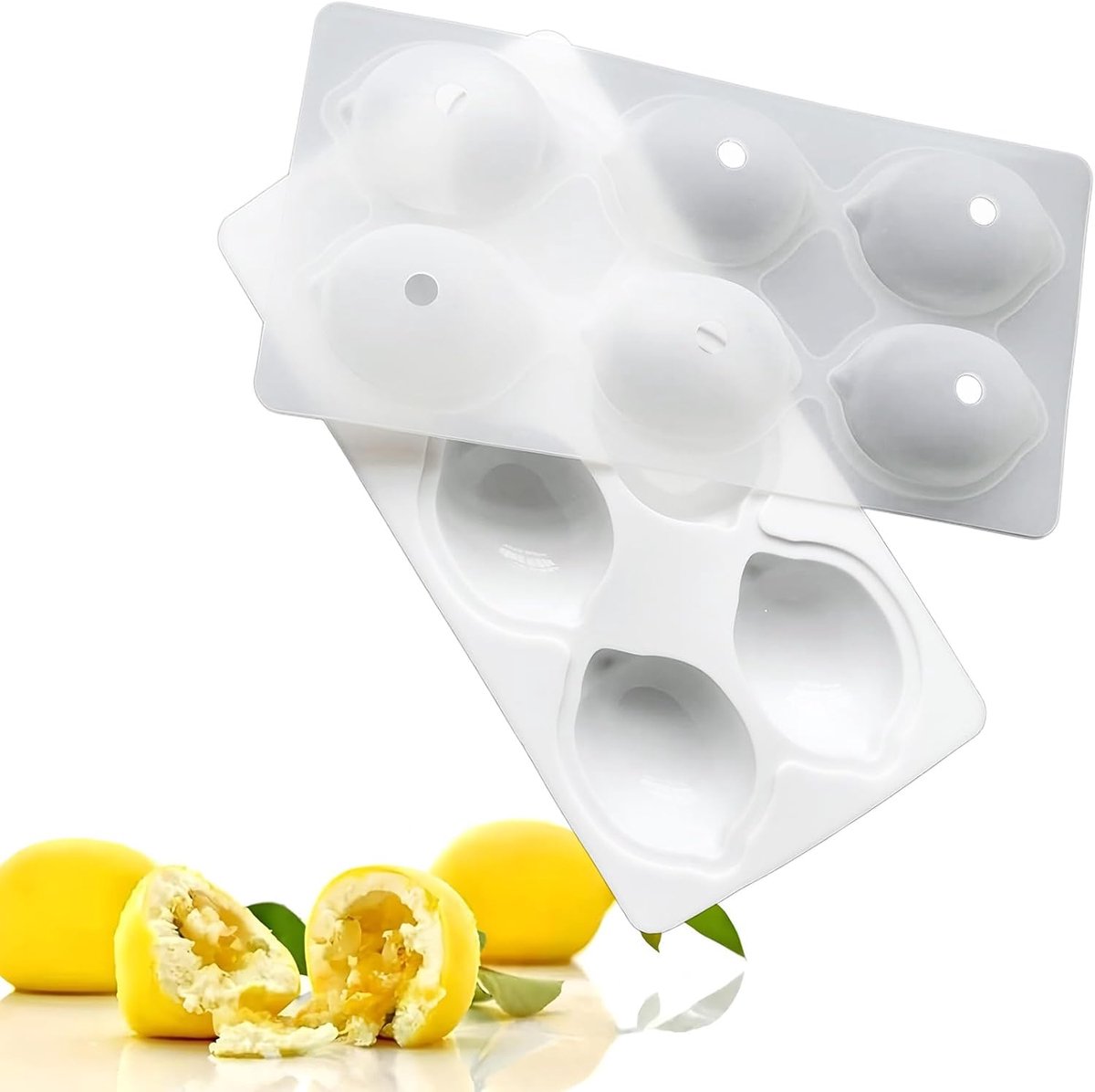 SnelShoppen - 3D Citroenvorm Silicone Bakvorm - Professionele Bakaccessoires voor Brownies, Mousse Taarten en Franse Desserts, Ideaal voor DIY Taartde