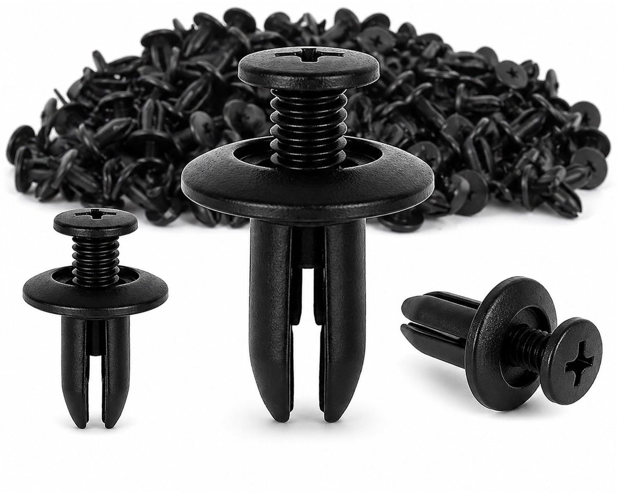 Spreader klinknagels 6 mm - plastic - 100 stuks - ideaal voor montage - ShopVlot