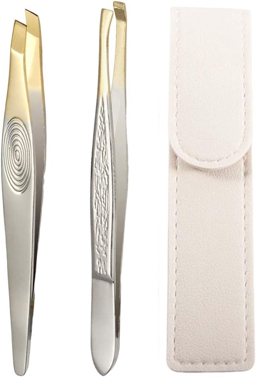 Tweezers professionele pincet 9 cm - roestvrij staal - non-slip coating - perfect voor precisiewerk - ShopVlot