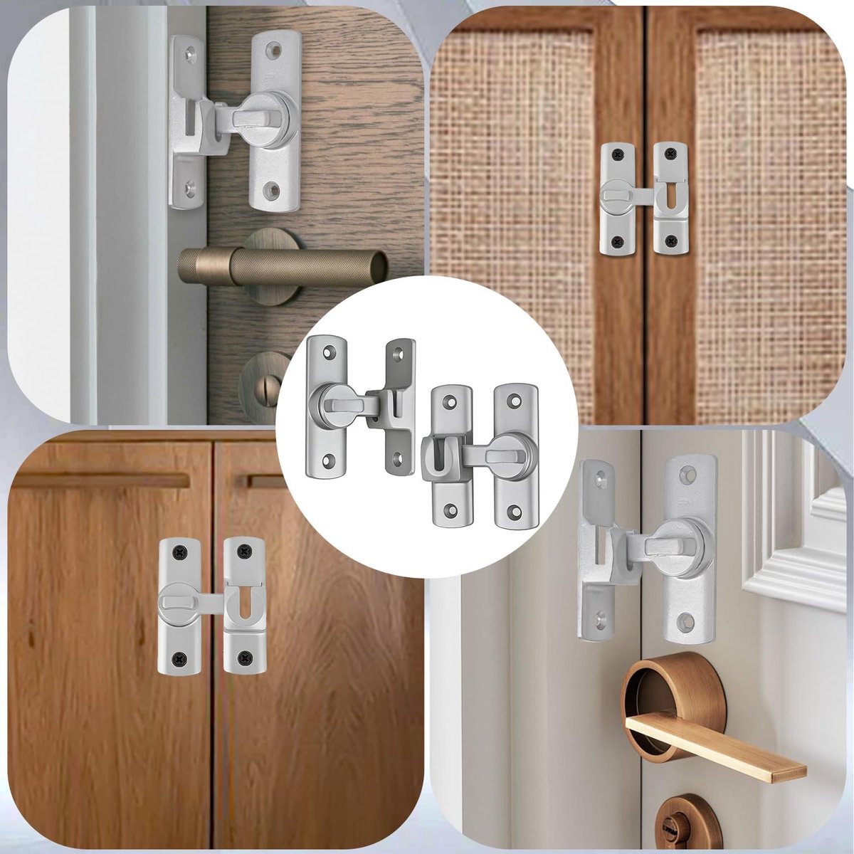 Deursluiting schuifdeur - aluminiumlegering - privacylock - ideaal voor badkamer - ShopVlot