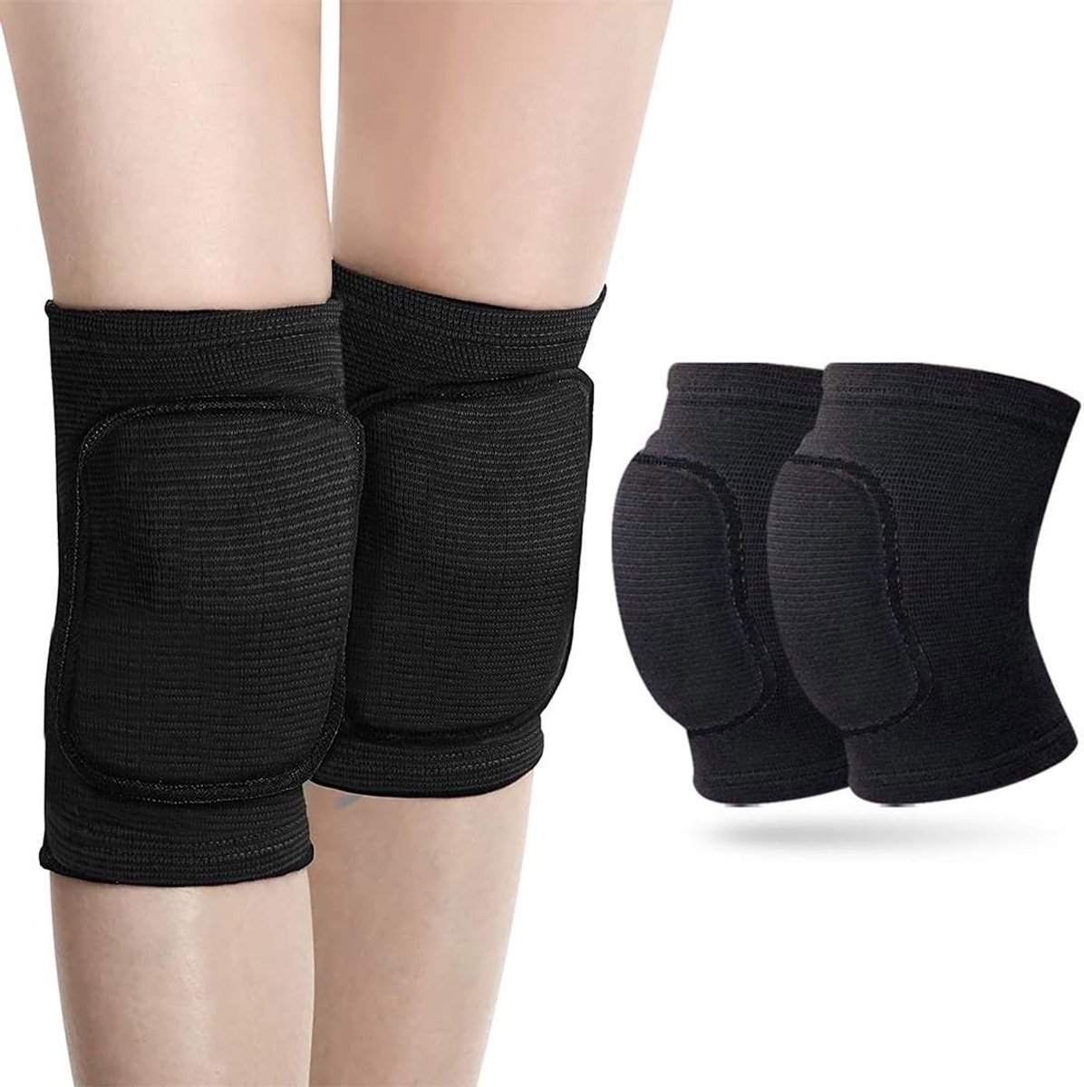 Kniebeschermers voor Volleybal, Dans, Voetbal en Yoga - Elastisch en Antislip voor Junioren en Volwassenen