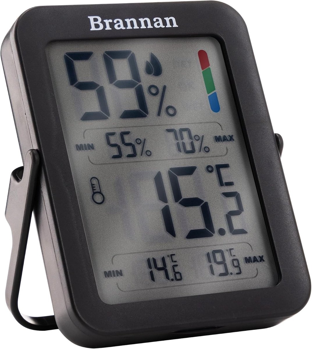 Thermometer en Hygrometer - Digitale Indoor Meter - Nauwkeurige Temperatuur- en Vochtigheidsmeting - Groot LCD-scherm - Voor Thuis en Kantoor