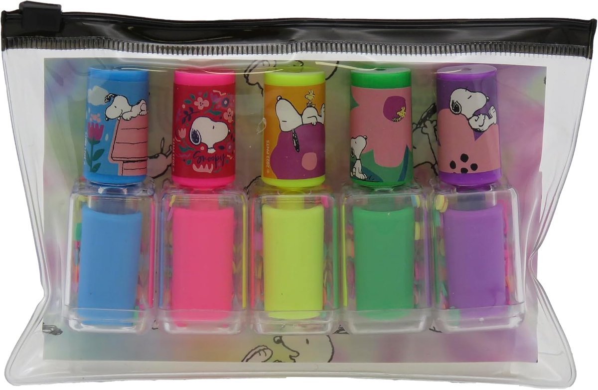 Markers set 5 kleuren - confetti details - handig in etui - voor notities en tekeningen - SnelShoppen