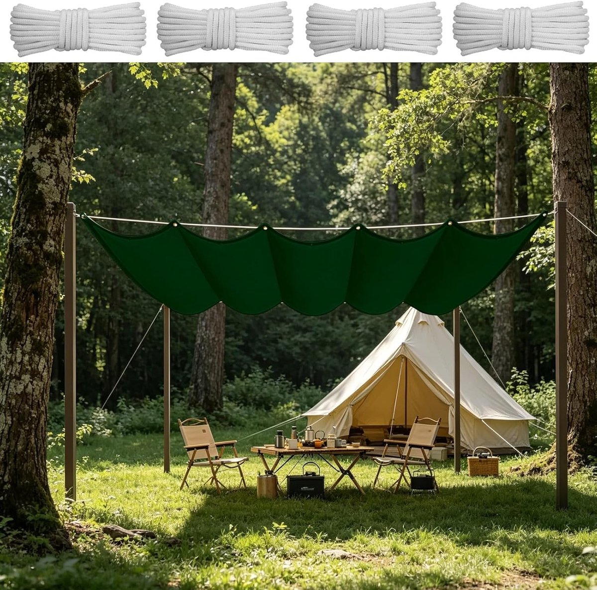 Schaduwdoek Trapezium - Zonnescherm Zeil - Terras Beschermen - Waterdicht Uitschuifbaar -
