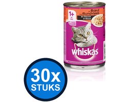 30x Whiskas - Blik Rund - Kattenvoer Natvoer - 400g