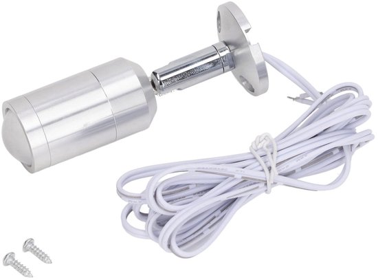 Dailygoods- Vitrinespot Mini LED - Verstelbare Hoek - Voor Sieraden - Voor Verzamelobjecten - Voor Kasten/Planken - Kleur Zilver - Spotlight