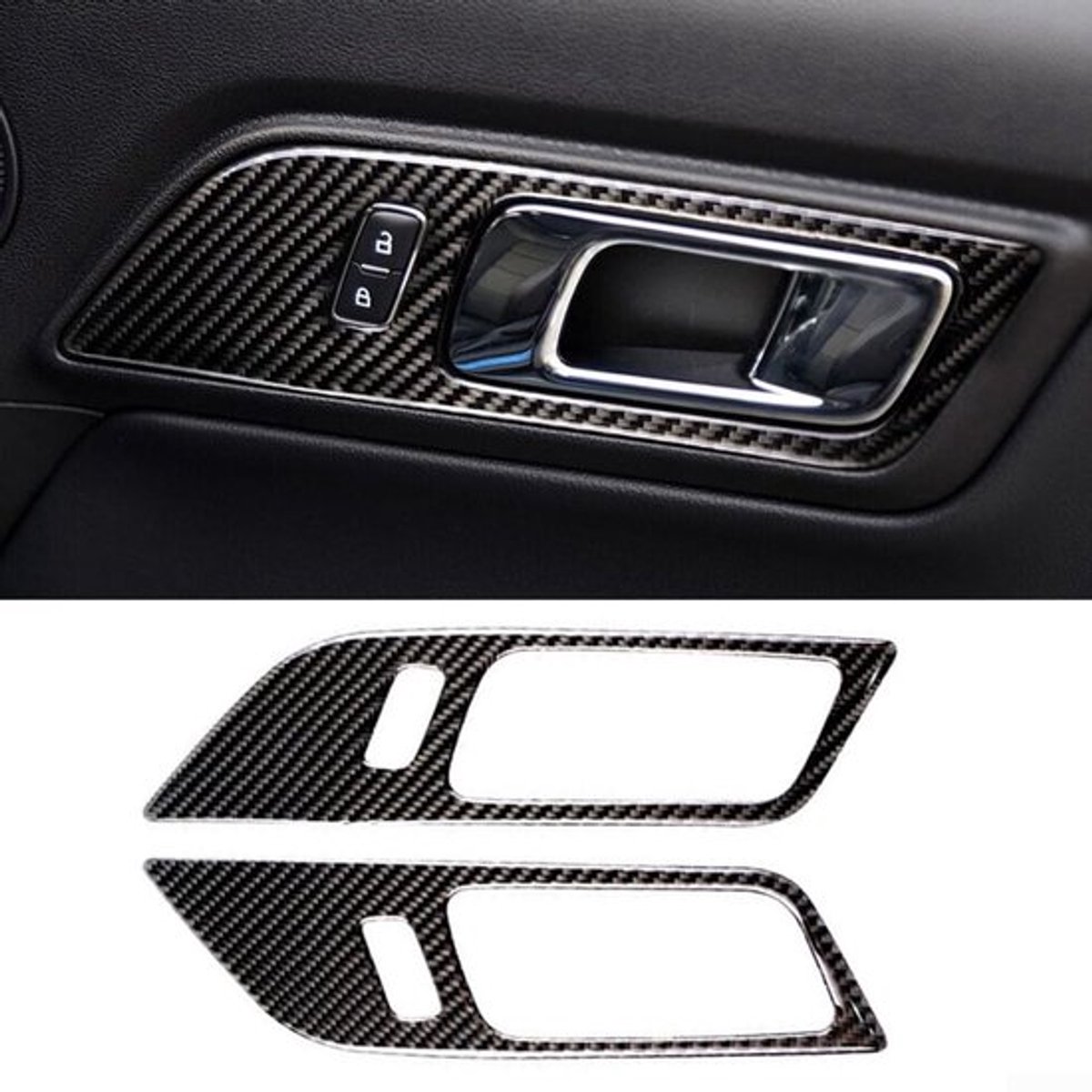 Premium koolstofvezel panel cover voor deur interieur
