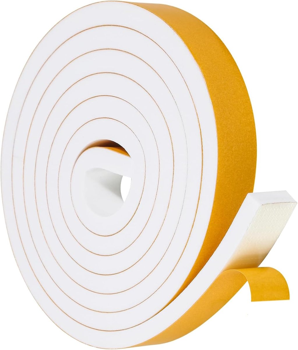 Famanu – Zelfklevende afdichtingstape voor deuren en ramen, 20 mm (B) x 10 mm (D) / 2 m (L), geluidsisolatie en bescherming tegen botsingen