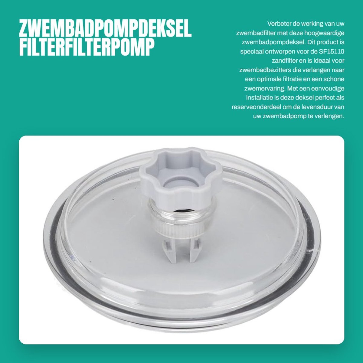 Dailygoods- Zwembadpompdeksel krachtige filterpomp - Duurzaam PVC - Eenvoudige installatie - Optimale filtratie - Vervangonderdeel - Slijtvast en betrouwbaar - Filterdeksel