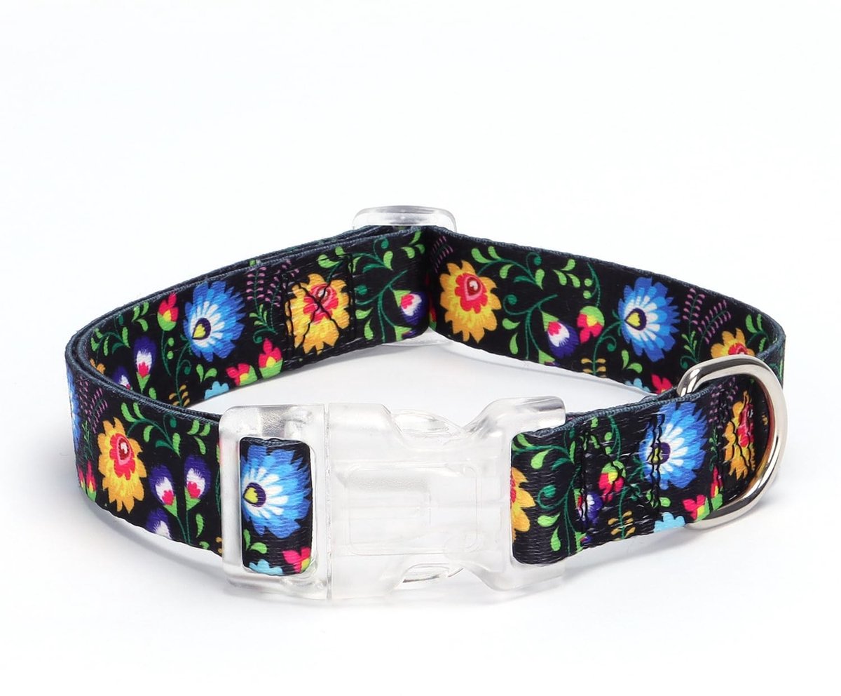 Dailygoods- Hondenhalsband Verstelbaar - Zachte Halsband - Veelkleurige Patronen - Hondenhalsband voor Puppy/Kat - Geschikt voor Kleine/Middelgrote/Grote Honden - Ideaal voor Wandelen/Hardlopen