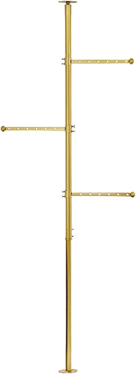 Telescopisch kledingrek - Verstelbaar rek - Kleding opbergen - Stevig metaal - 360 cm hoog - Zwart