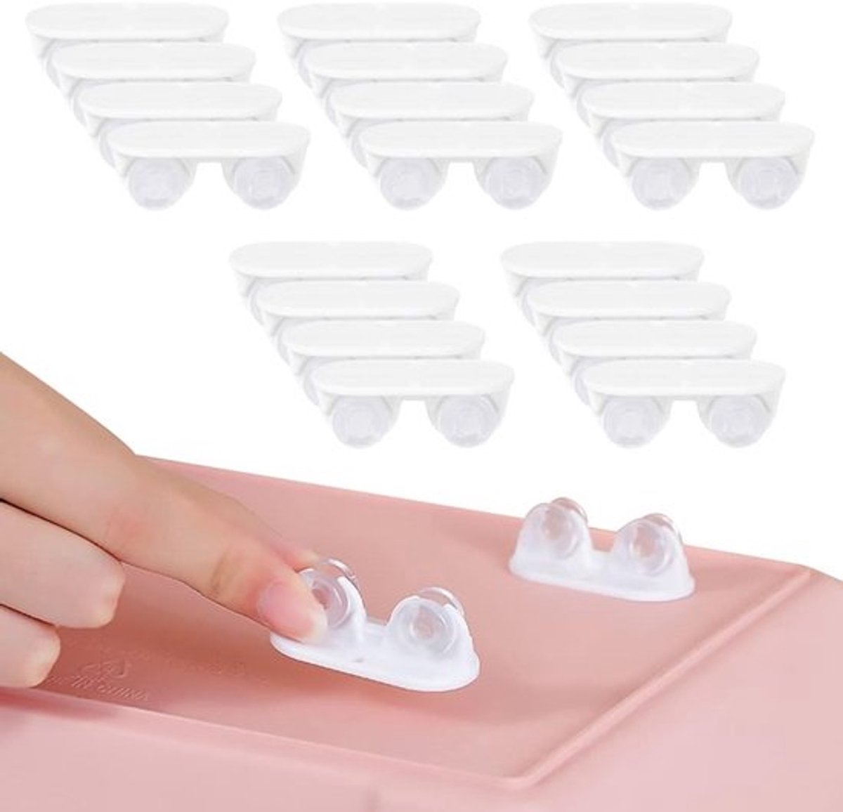 Mini rolwieltjes zelfklevend - sterke zelfklemmen
