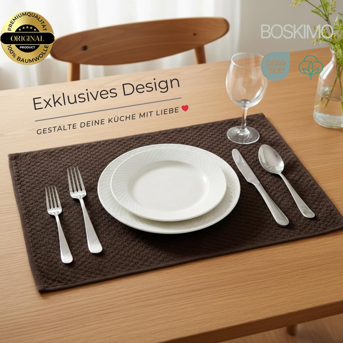 SnelShoppen - Keukenhanddoeken van Katoen met Badstof, Set van 12, Premium Theedoeken, Absorberend en Herbruikbaar, 45 x 65 cm, Aura Beige