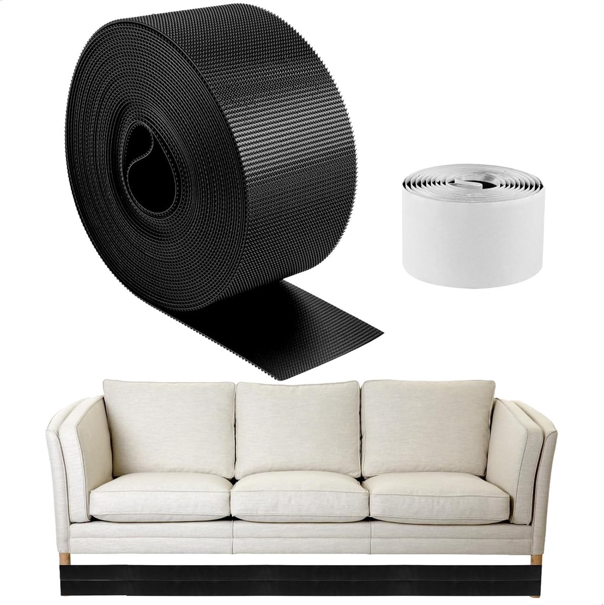 Sofa Protector voor Huisdieren - 6 m x 5 cm Zwart - Bescherming voor Meubels en Bedden met Plakband - 1 Stuk