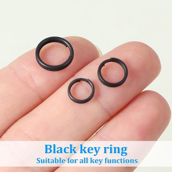60 Stuks Rvs Sleutelhangers Splitringen Mini Sieraden Maken Met Dubbele Springringen en O-Ringen voor Kettingen en Knutselen (7mm/8mm/10mm) — afbeelding 4