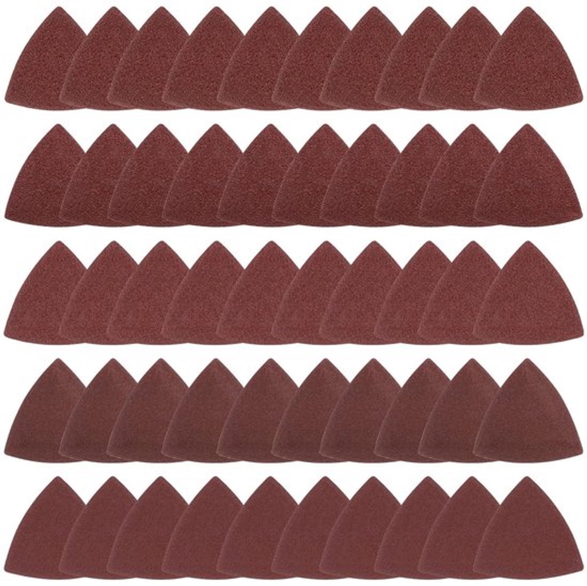 Schuurpapier Set 50 Stuks - Schuurpapier Driehoek 40-180 - Schuurpapier 125mm - Aluminiumoxide - Voor Hout/Metaal - Geschikt voor Polijsten - Schuurvellen